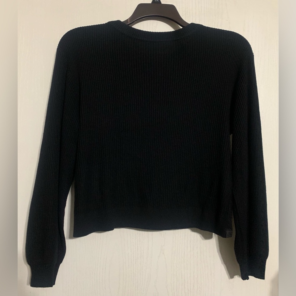 Lululemon Reversible Crossover Sweater Black Cashmere Blend - Picture 4 of 7